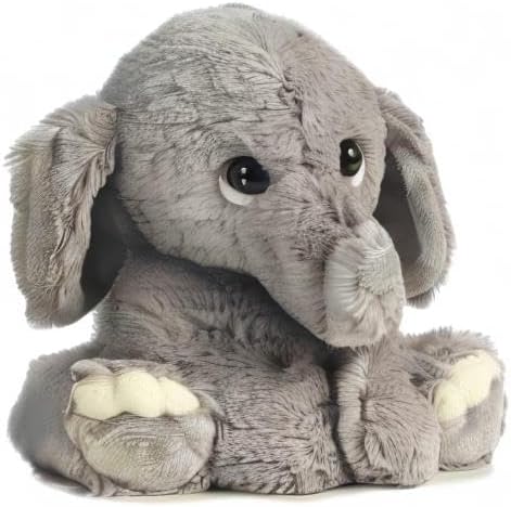 Aurora® Playful Lil Benny Phant™ Baby Stuffed Animal - Soft & Cuddly Toy - Imaginative Play - Gray 10 Inches Jungle Gray Medium