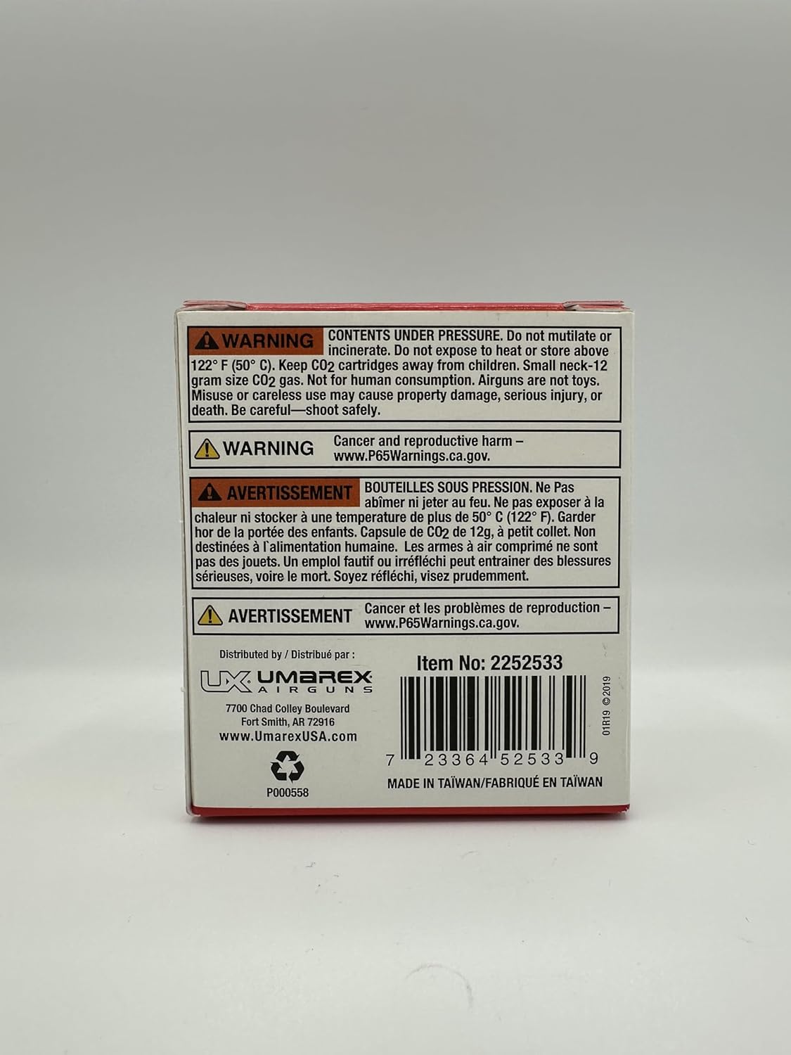 Umarex High-Grade CO2 Cartridges for Pellet Guns 12 Gram (Pack of 12)