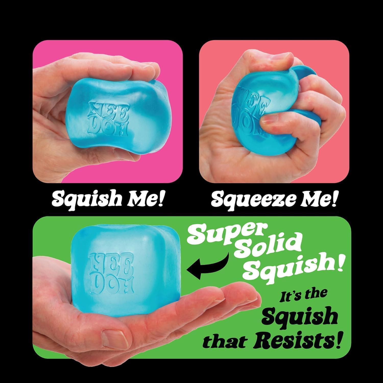 Schylling NeeDoh Nice Cube -Sensory Squeeze Toy with Super Solid Squish - 2.25