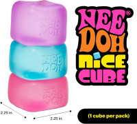 Schylling NeeDoh Nice Cube -Sensory Squeeze Toy with Super Solid Squish - 2.25