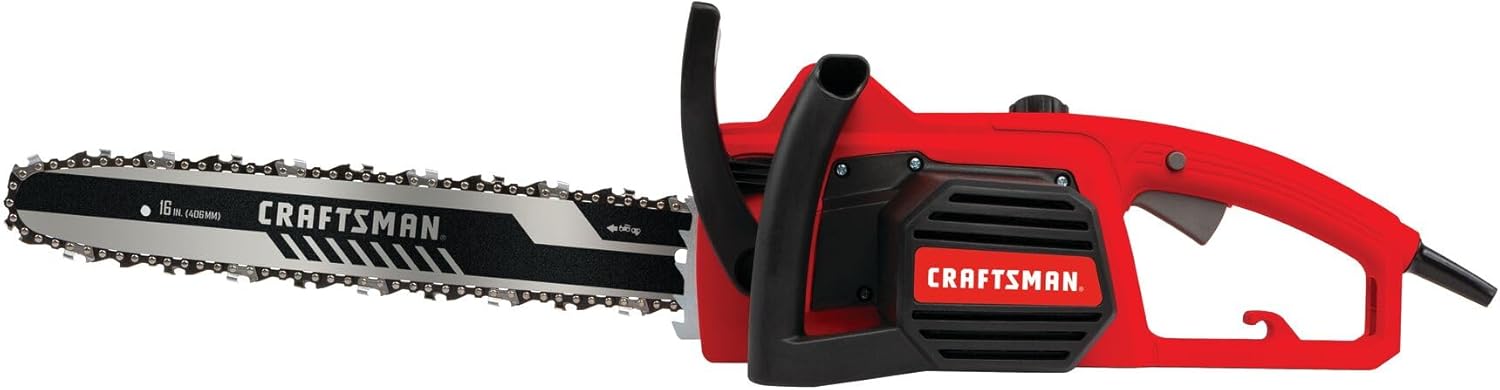 CRAFTSMAN Electric Chainsaw, 16 Inch, 12 Amp Corded Chain Saw Electric, Ergonomic, Powerful Motor (CMECS600)