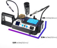 WEP 927-IV Soldering Station Kit High-Power 110W with 3 Preset Channels, Sleep Mode, LED Magnifier, 5 Extra Iron Tips, Tip Cleaner, 2 Helping Hands, Tip Storage Slots, Lead-free Solder Wire, Tweezers