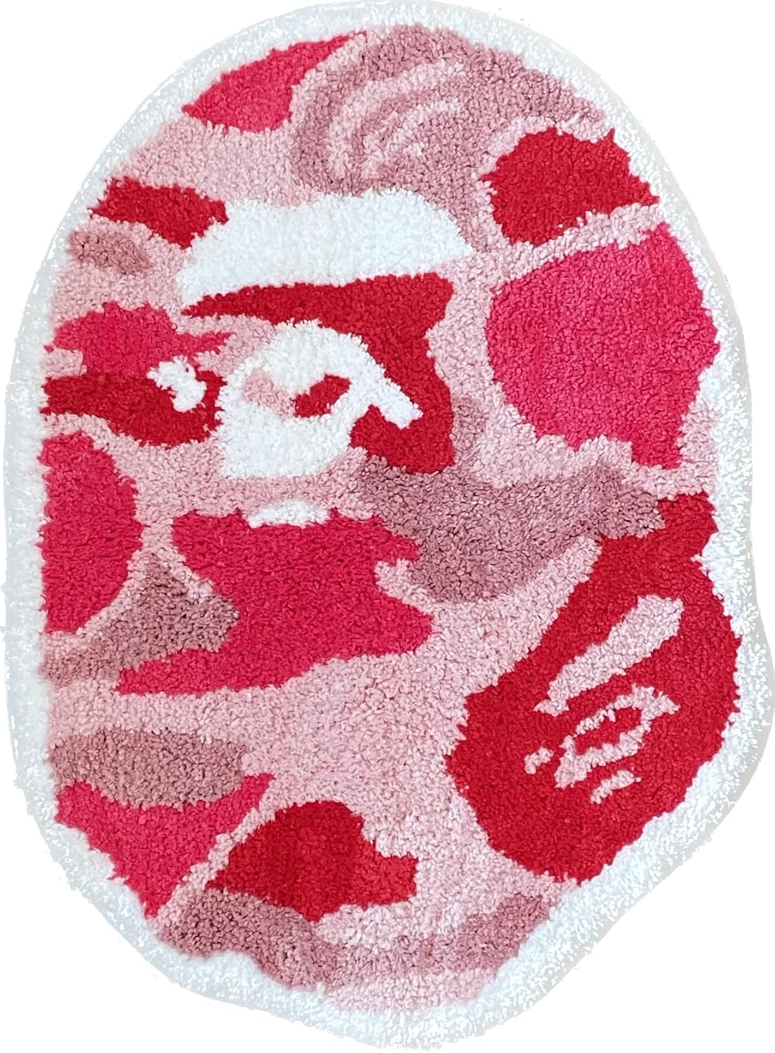 Bape Rug - Handmade & Premium- 28in W * 20in L (70 * 50cm) - Hypebeast Rug - Hypebeast Rug Decor - Living Room, Bedroom, Children Room, Door mat - A Bathing APE Rug (Camo Pink)