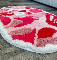 Bape Rug - Handmade & Premium- 28in W * 20in L (70 * 50cm) - Hypebeast Rug - Hypebeast Rug Decor - Living Room, Bedroom, Children Room, Door mat - A Bathing APE Rug (Camo Pink)