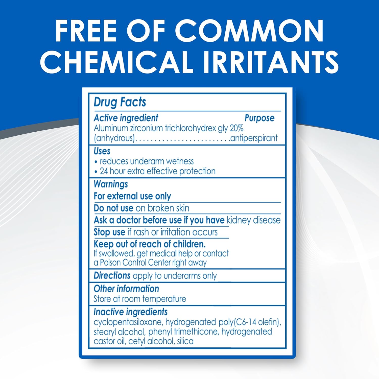 Vanicream Anti-Perspirant Deodorant for Sensitive Skin - 2.25 oz - Clinical-Strength Deodorant with 24-Hour Protection - Unscented