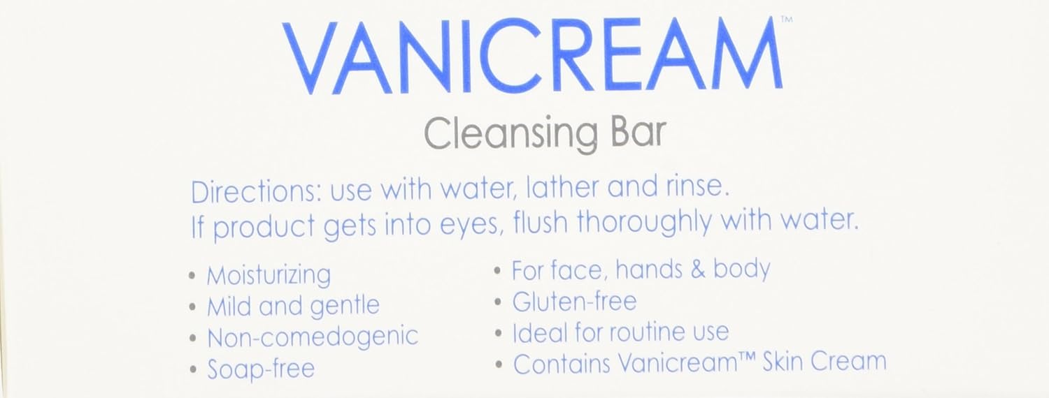 Vanicream Cleansing Bar 3.9 oz For Sensitive Skin, Pack of 4 3.9 Ounce (Pack of 4)