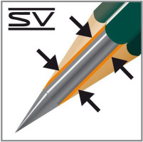 Faber-Castell pencils, Castell 9000 graphite pencils, 8B Pre-sharpened Black lead pencils for sketch, shading, drawing, artist - box of 12 (8B)