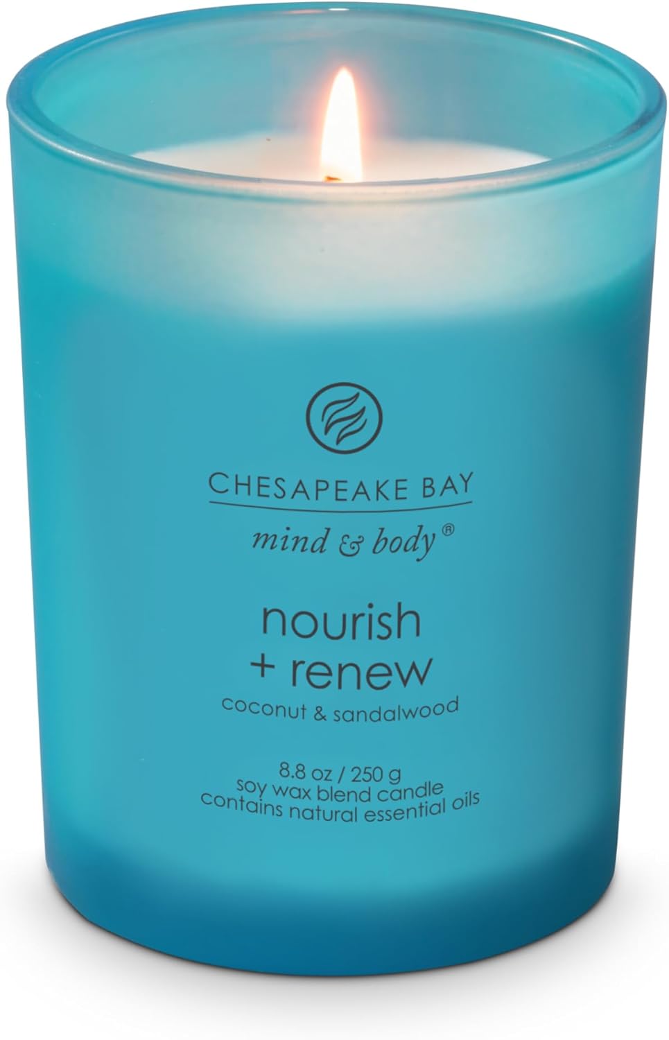 Chesapeake Bay® Candle Mind & Body Medium Jar Candle, Nourish + Renew (Coconut & Sandalwood) Nourish + Renew Medium Jar