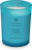 Chesapeake Bay® Candle Mind & Body Medium Jar Candle, Nourish + Renew (Coconut & Sandalwood) Nourish + Renew Medium Jar