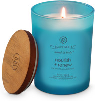 Chesapeake Bay® Candle Mind & Body Medium Jar Candle, Nourish + Renew (Coconut & Sandalwood) Nourish + Renew Medium Jar