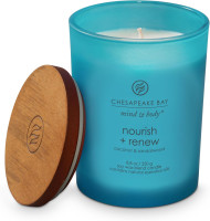 Chesapeake Bay® Candle Mind & Body Medium Jar Candle, Nourish + Renew (Coconut & Sandalwood) Nourish + Renew Medium Jar