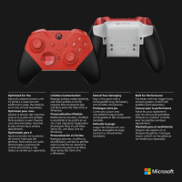Microsoft Xbox Elite Wireless Controller Series 2 Core – Red (Renewed)