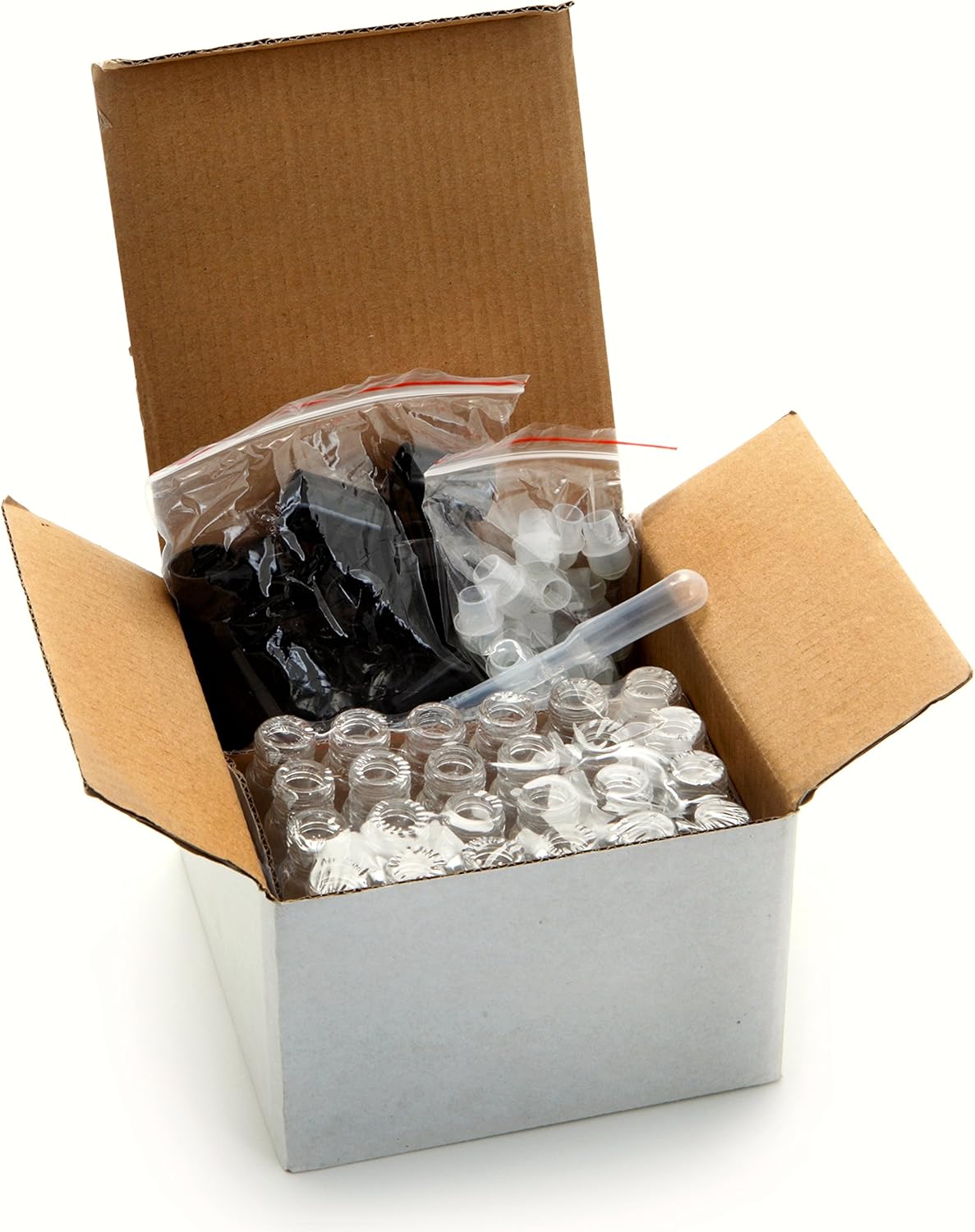 Vivaplex 24, Clear, 10 ml Glass Roll on Perfume Bottles with 3 ml Dropper