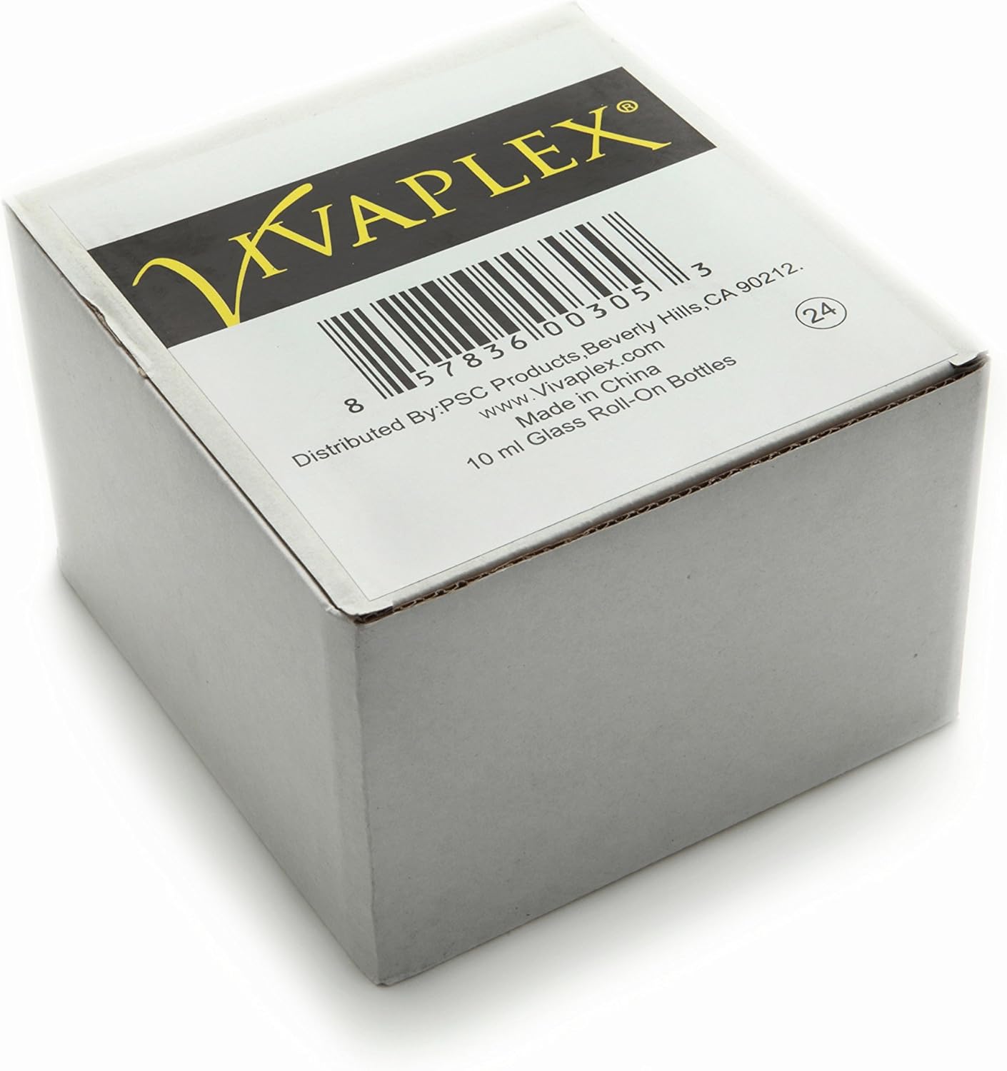 Vivaplex 24, Clear, 10 ml Glass Roll on Perfume Bottles with 3 ml Dropper