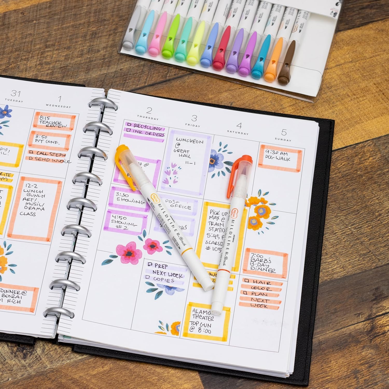 Zebra Pen Mildliner Double-Ended Brush Marker, Brush and Fine Tip Pen, Ideal for Bible Highlighting, No Bleed, Assorted Soft Hue Colors, 10-Pack (79101) Assorted B 1 Count (Pack of 10) Brush Marker