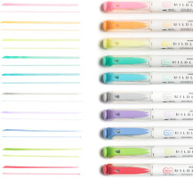 Zebra Pen Mildliner Double-Ended Brush Marker, Brush and Fine Tip Pen, Ideal for Bible Highlighting, No Bleed, Assorted Soft Hue Colors, 10-Pack (79101) Assorted B 1 Count (Pack of 10) Brush Marker