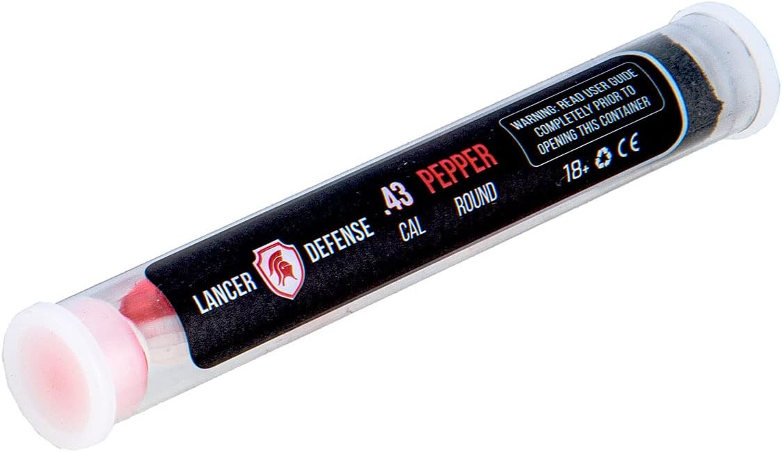 Lancer Tactical Defense Ball 0.43 Cal for Self Defense Includes Pepper Projectile Bulk 2 Pack, Pack of 8 Each