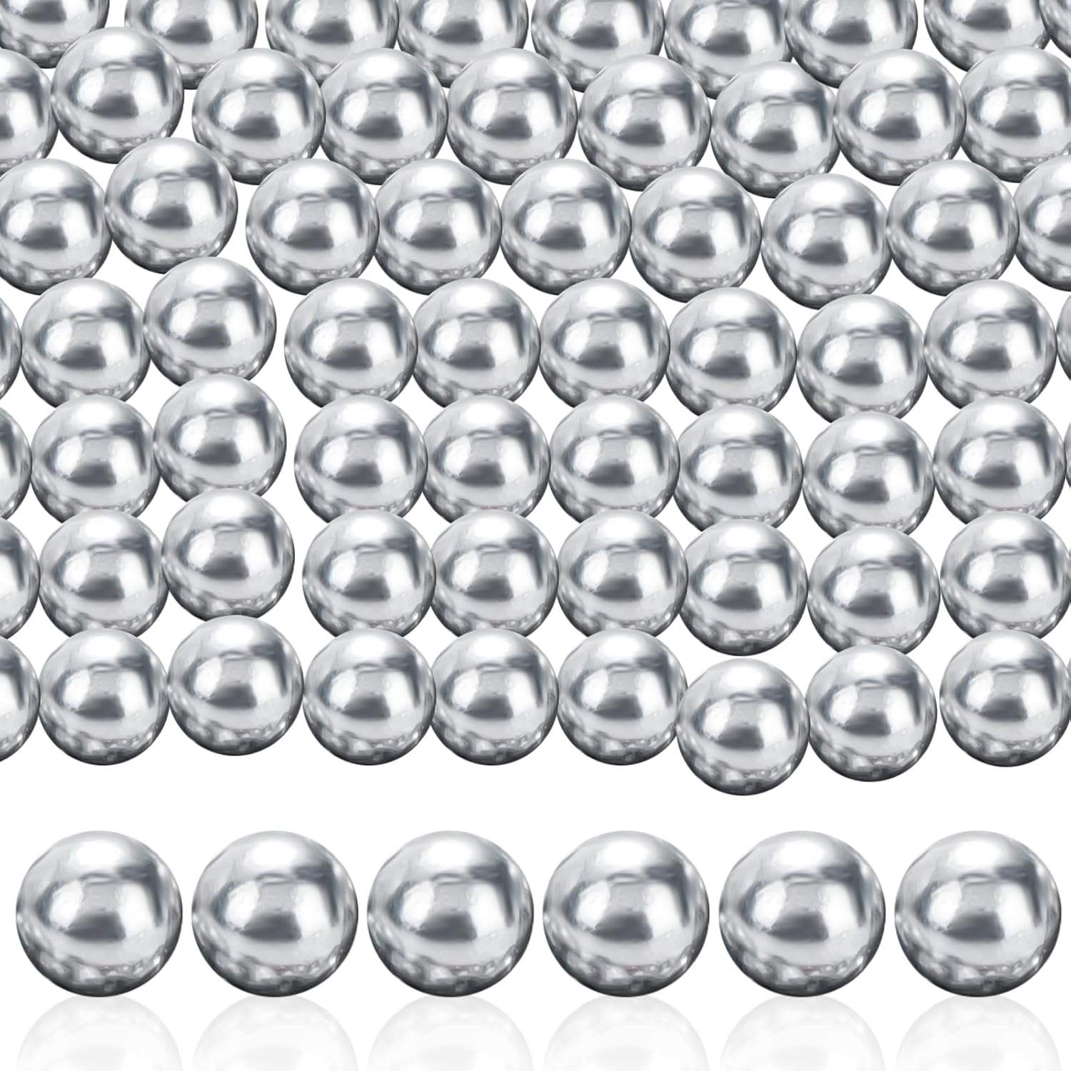 100 Pieces .43 Caliber Aluminum Paintball Ammo 1.8 Grams Solid Resuable Seamless Paintball Powerful for Shooting Training Practice Fit for T4E Walther PPQ/ TPM1 and Glock17/G17 (Silver)
