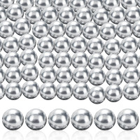 100 Pieces .43 Caliber Aluminum Paintball Ammo 1.8 Grams Solid Resuable Seamless Paintball Powerful for Shooting Training Practice Fit for T4E Walther PPQ/ TPM1 and Glock17/G17 (Silver)