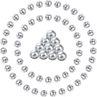 100 Pieces .43 Caliber Aluminum Paintball Ammo 1.8 Grams Solid Resuable Seamless Paintball Powerful for Shooting Training Practice Fit for T4E Walther PPQ/ TPM1 and Glock17/G17 (Silver)