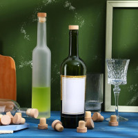 Yalikop 24 Pcs T Shaped Cork Plugs Reusable Wooden & Rubber Wine & Beer Bottle Stoppers