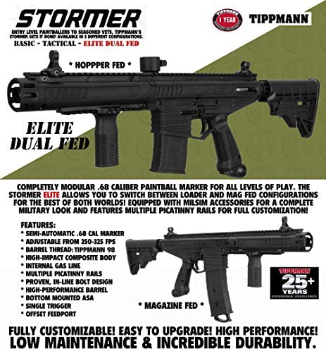 Wholesale Maddog Tippmann Stormer Elite Dual Fed Silver HPA Paintball ...