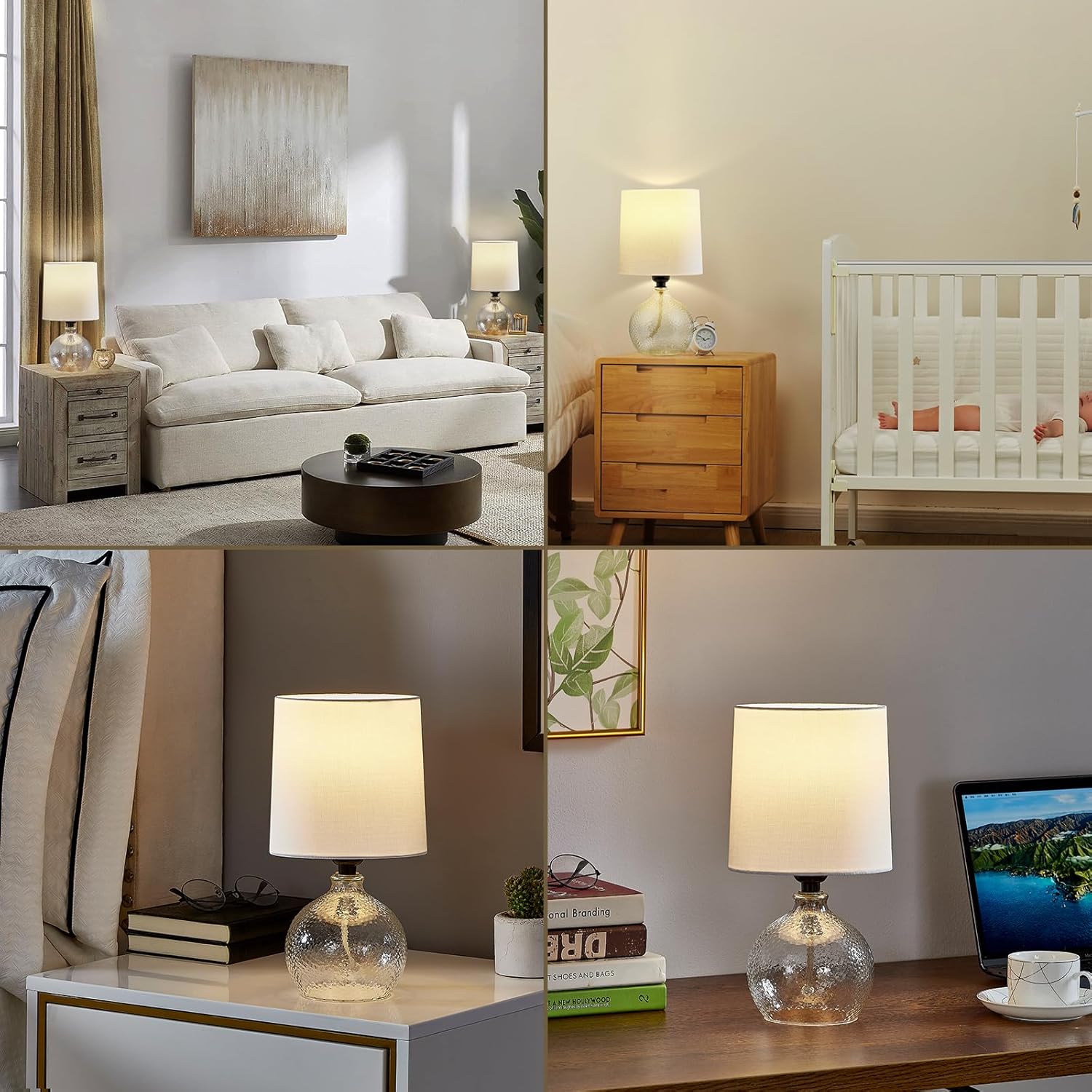 Small Table Lamps Set of 2-13.5