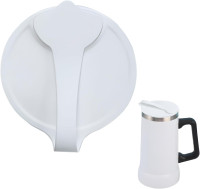 24oz Tumbler Lid Replacement Fit for Stanley Beer Cup - Foam Proof, Leakproof, Spill Proof, Reusable Silicone Tumbler Covers Compatible with Stanley Beer Mug (White)