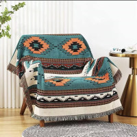 Homesy Boho Throw Blankets Southwestern Bed Throws Cover Reversible Green Aztec Southwest Blanket for Couch Chair Sofa Home Outdoor Beach Car Tent Travel Camping 51