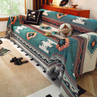 Homesy Boho Throw Blankets Southwestern Bed Throws Cover Reversible Green Aztec Southwest Blanket for Couch Chair Sofa Home Outdoor Beach Car Tent Travel Camping 51
