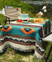 Homesy Boho Throw Blankets Southwestern Bed Throws Cover Reversible Green Aztec Southwest Blanket for Couch Chair Sofa Home Outdoor Beach Car Tent Travel Camping 51