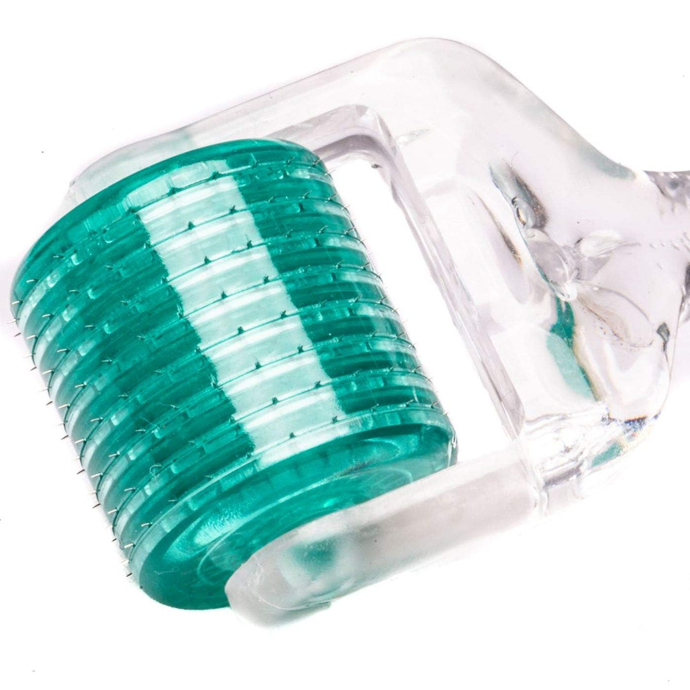 Derma Roller Stainless Steel - Microderma Roller - Microneedle Roller with Case-Personal Use Microneedling Roller -192 Micro Needle Dermal Roller GREEN O,ƽ