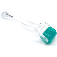 Derma Roller Stainless Steel - Microderma Roller - Microneedle Roller with Case-Personal Use Microneedling Roller -192 Micro Needle Dermal Roller GREEN O,ƽ