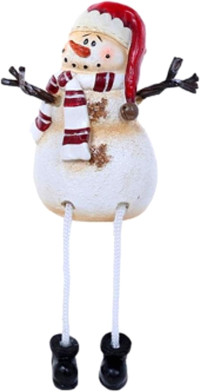 The Bridge Collection Snowman Shelf Sitters with Dangling Legs Set of 3