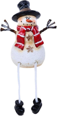 The Bridge Collection Snowman Shelf Sitters with Dangling Legs Set of 3