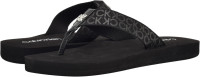 Calvin Klein Women's Caluha Flip-Flop 9 Black Logo 001
