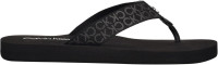 Calvin Klein Women's Caluha Flip-Flop 9 Black Logo 001