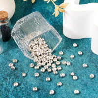 Craftdady 130Pcs 6x6.5mm Alloy Oval Letter Beads Antique Silver Letter A - Z Alphabet Beads Small Metal Pony Beads Bulk for Crafts DIY Friendship Bracelets Jewelry Making Supplies