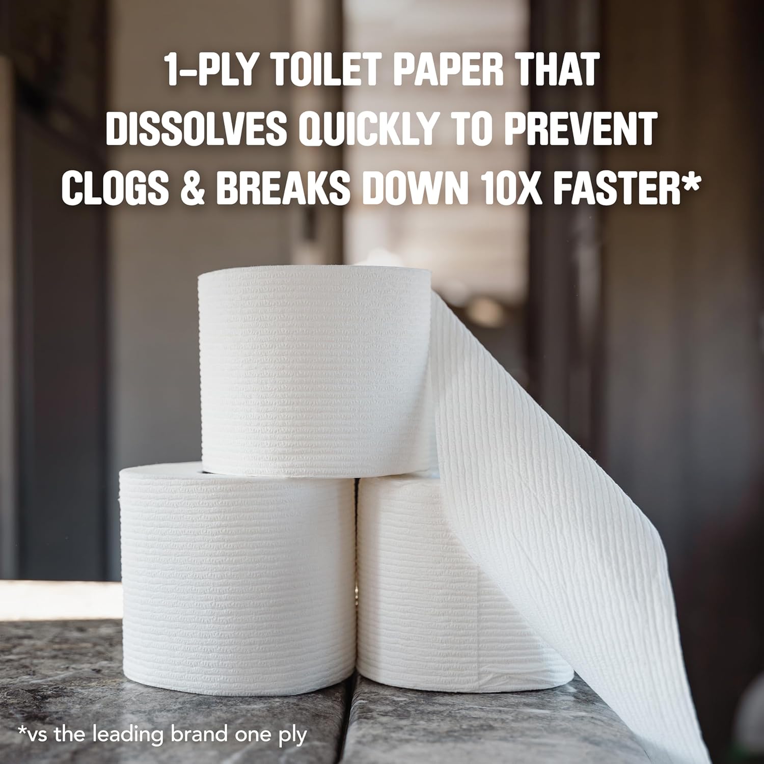 Scott Rapid-Dissolving Toilet Paper, 12 Double Rolls, Sustainable, Septic-Safe, Toilet Paper Double 231 sheet (Pack of 12)