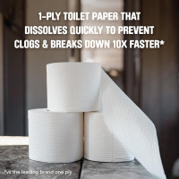 Scott Rapid-Dissolving Toilet Paper, 12 Double Rolls, Sustainable, Septic-Safe, Toilet Paper Double 231 sheet (Pack of 12)