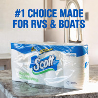 Scott Rapid-Dissolving Toilet Paper, 12 Double Rolls, Sustainable, Septic-Safe, Toilet Paper Double 231 sheet (Pack of 12)