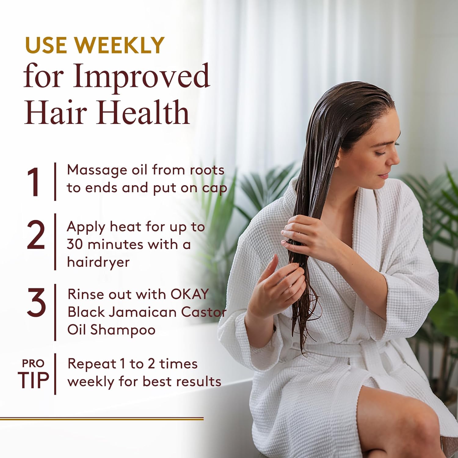 OKAY Pure Naturals Black Haitian Castor Oil - Castor Oil for Hair Health for Men & Women, Moisture for Skin, Body, Scalp, Eyelashes, Eyebrows - 4 oz Glass Bottle (Pack of 1) Haitian Castor Oil 4 Ounce (Pack of 1)