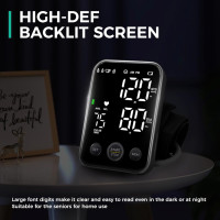 Oklar Blood Pressure Monitor Upper Arm Monitors for Home Use BP Machine Sphygmomanometer with 2x120 Reading Memory Adjustable Arm Cuff 8.7
