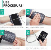 Oklar Blood Pressure Monitor Upper Arm Monitors for Home Use BP Machine Sphygmomanometer with 2x120 Reading Memory Adjustable Arm Cuff 8.7