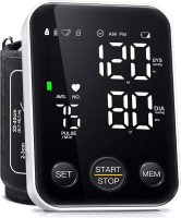 Oklar Blood Pressure Monitor Upper Arm Monitors for Home Use BP Machine Sphygmomanometer with 2x120 Reading Memory Adjustable Arm Cuff 8.7