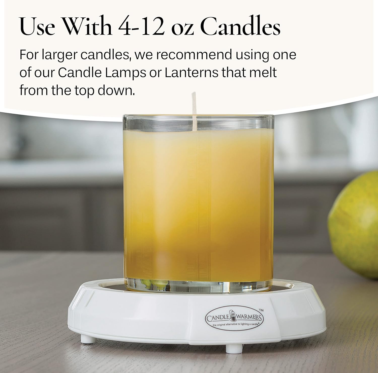 Candle Warmers Etc. Original Candle Warmer Plate (White, Plug-in) – Electric Candle Wax Melter Plate for jar Candles