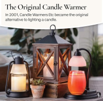 Candle Warmers Etc. Original Candle Warmer Plate (White, Plug-in) – Electric Candle Wax Melter Plate for jar Candles