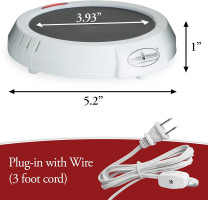 Candle Warmers Etc. Original Candle Warmer Plate (White, Plug-in) – Electric Candle Wax Melter Plate for jar Candles