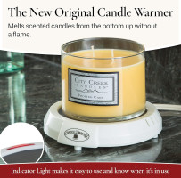 Candle Warmers Etc. Original Candle Warmer Plate (White, Plug-in) – Electric Candle Wax Melter Plate for jar Candles