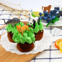 Animals Figure,54 Piece Mini Jungle Toys Set,ValeforToy Realistic Wild Vinyl Plastic Animal Learning Party Favors for Boys Girls Kids Toddlers Forest Small Playset Cupcake Topper